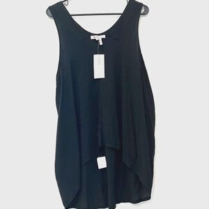 NWT BCBGeneration black VNeck high low tank Small